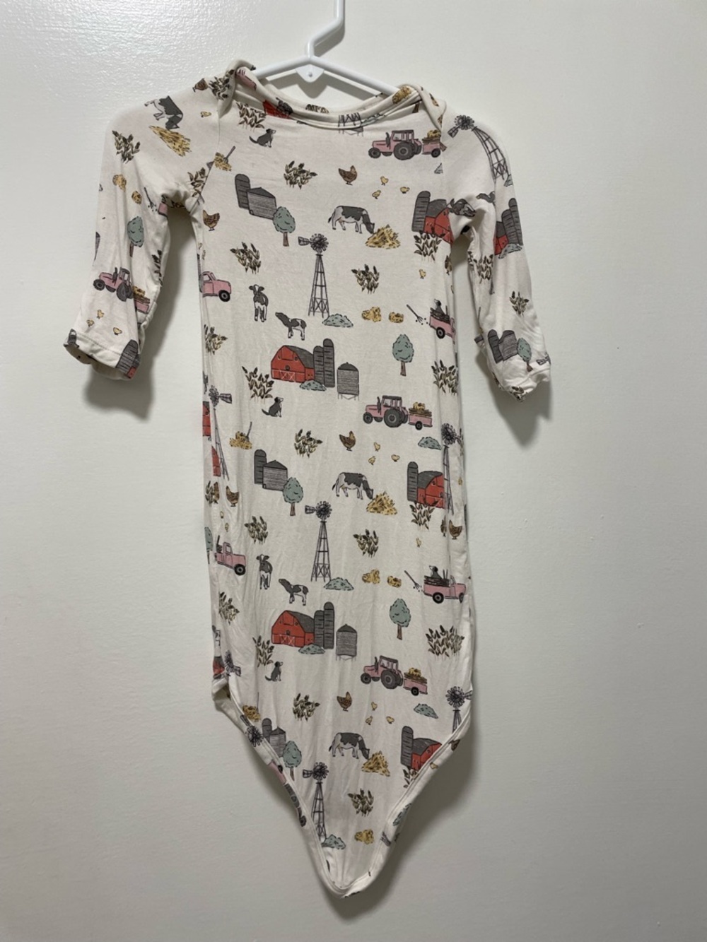 Angel Dear baby bamboo Farm-Print Sleep Gown